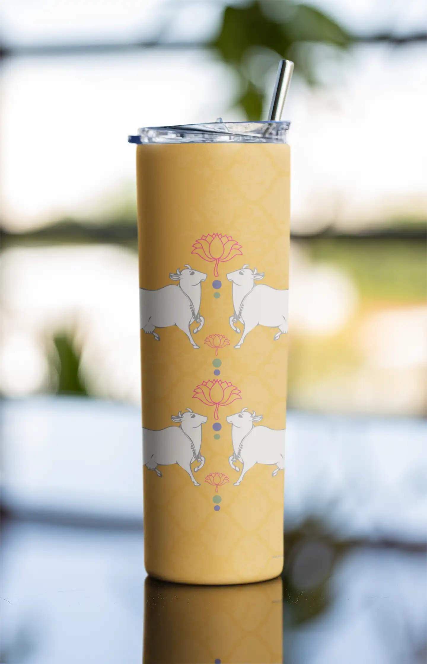 Skinny Tumbler | Pichwai Cows