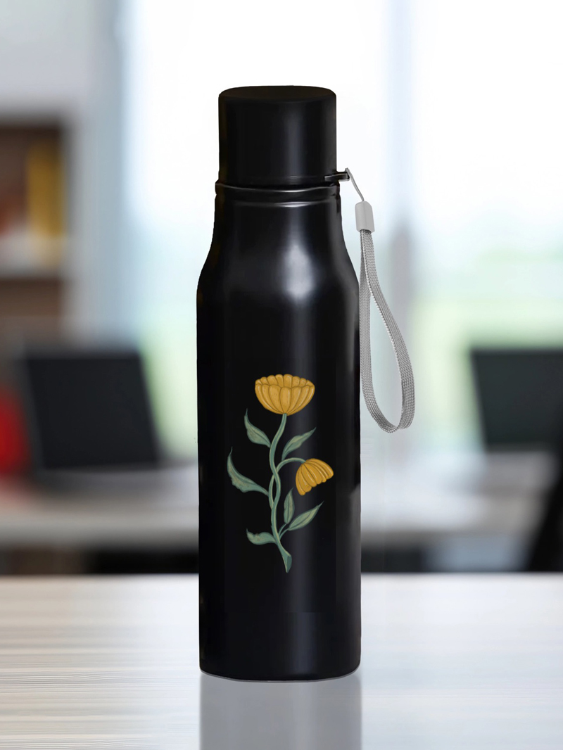 Steel Water Bottle Genda Black